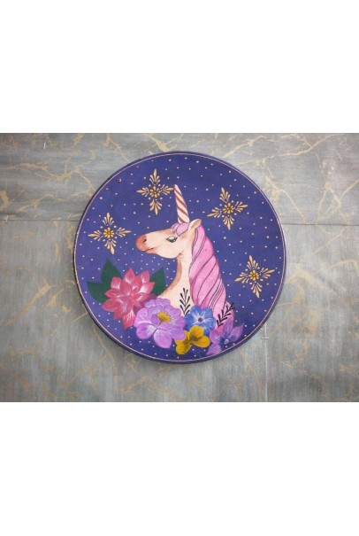 Wooden Wall Decor Plate - Multicolor